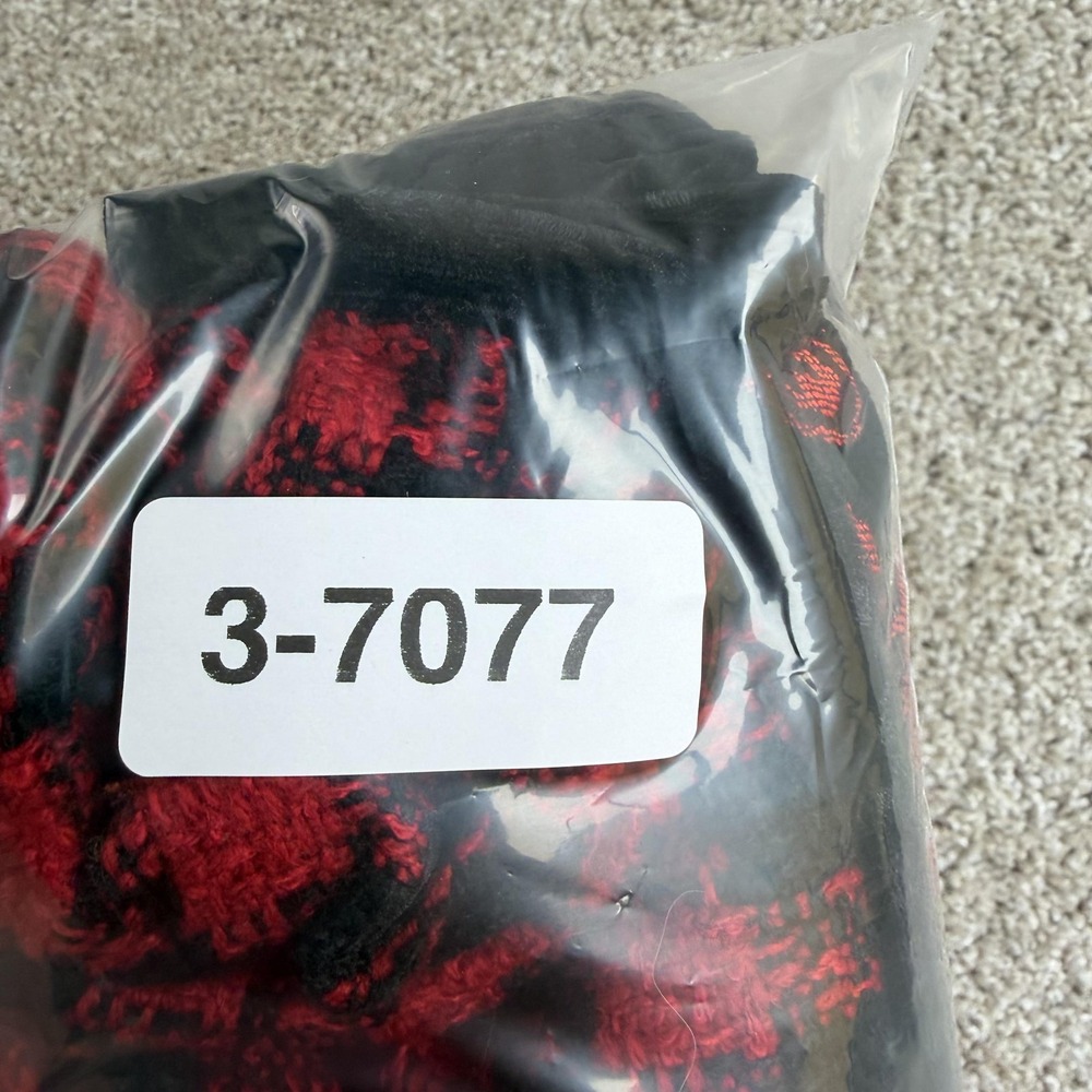 Ms. Lee Vest Womens Large Red Black Check Tweed Button Front Floral Yoke Lined - Picture 6 of 6